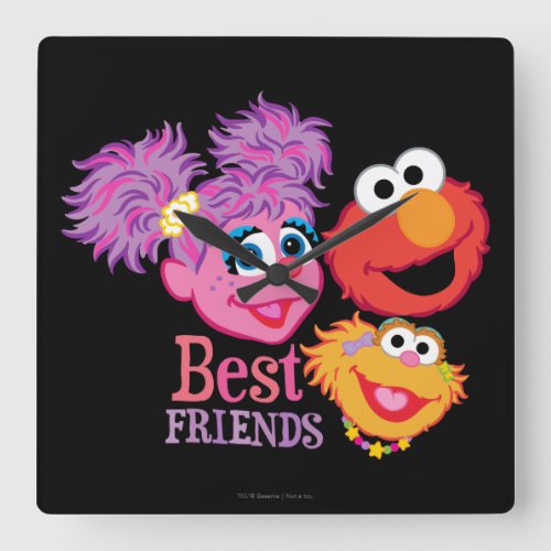 Best Friends Sesame Street Square Wall Clock