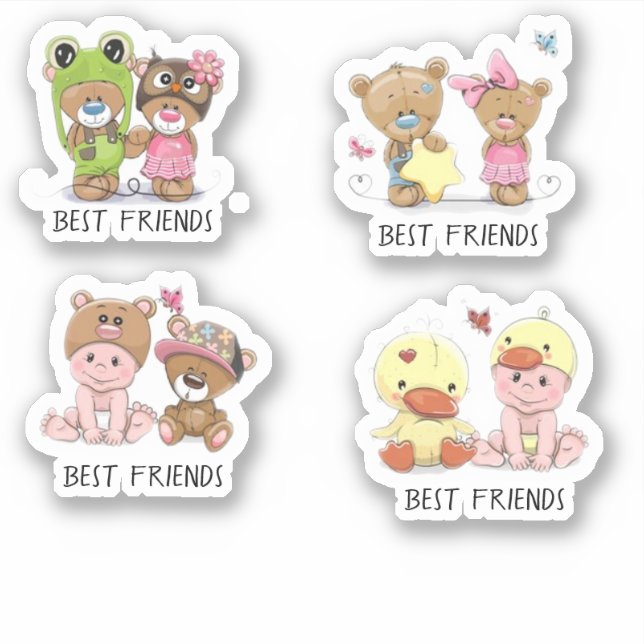 Best friends set of sticker (Front)