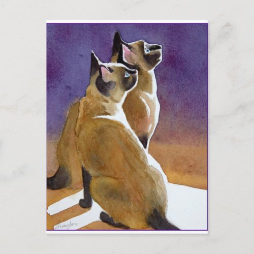 Best Friends Siamese Cats Postcard