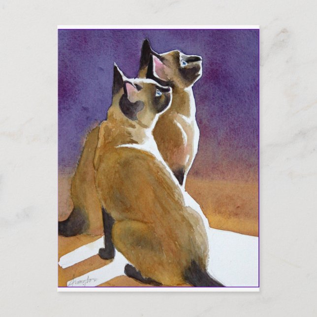 Best Friends, Siamese Cats Postcard (Front)