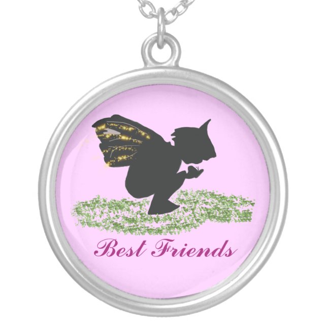 , Best Friends Silver Plated Necklace (Front)