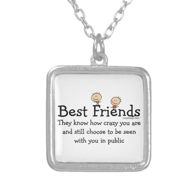 Best Friends Silver Plated Necklace (Front)