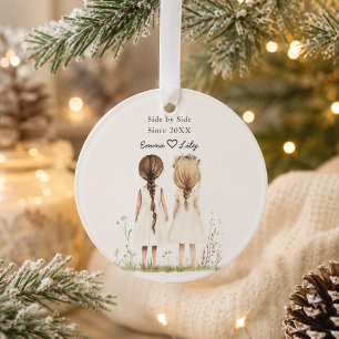 Best Friends Since Personalized Name Christmas Ornament