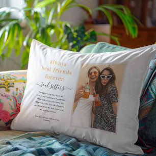 Best Friends Soul Sisters   Modern Photo Accent Pillow