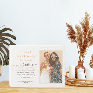 Best Friends Soul Sisters   Modern Photo Wooden Box Sign