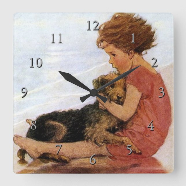 Best Friends Square Wall Clock (Front)