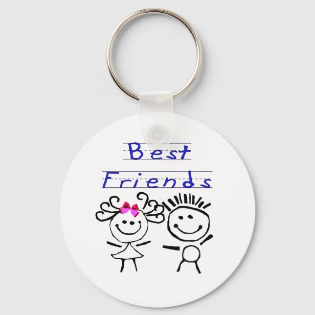 Best friends stick figure keychain (Front)