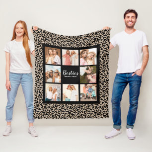 Best Friends Stylish BFF Friendship Photo Fleece Blanket