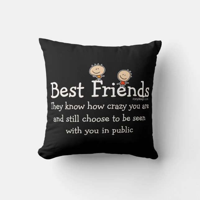 Best Friends Throw Pillow (Front)