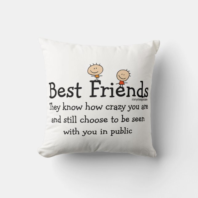 Best Friends Throw Pillow (Front)