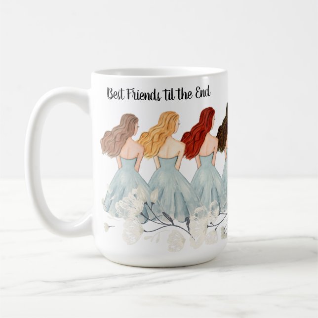 Best Friends til the End | Multi-Color Hair Coffee Mug (Left)
