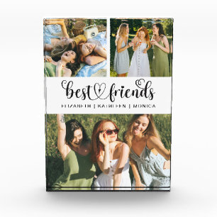 Best Friends Trendy Script Photo Collage