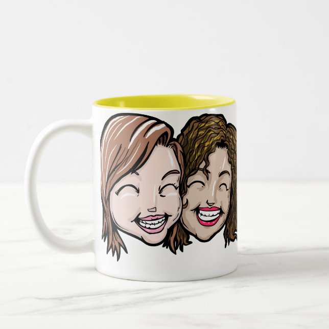 Best Friends Two-Tone Coffee Mug (Left)