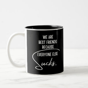 Best Friends Two-Tone Coffee Mug