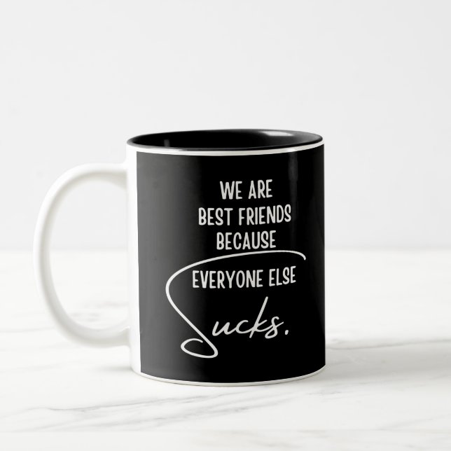 Best Friends Two-Tone Coffee Mug (Left)