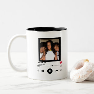 Best Friends Unique Personalized Photo Gift Two-Tone Coffee Mug
