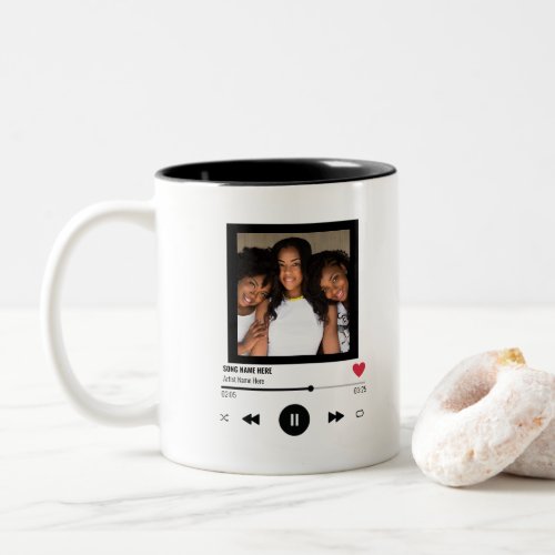 Best Friends Unique Personalized Photo Gift Two_Tone Coffee Mug