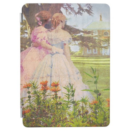 Best Friends Vintage Girls Walking in the Garden iPad Air Cover