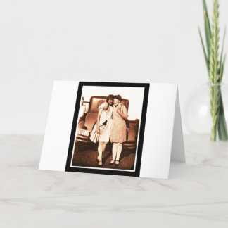 Best Friends Vintage Sepia Card