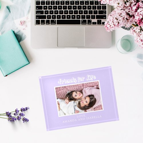 Best friends violet BFF photo names Paperweight