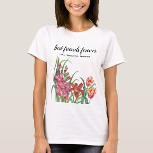 Best Friends Warm Color Floral Spring Blooms T-Shirt