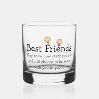 Best Friends Whiskey Glass