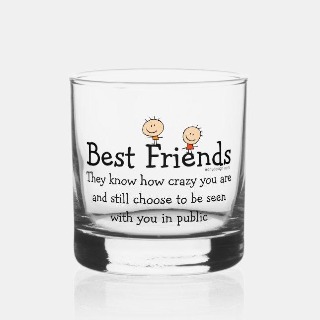 Best Friends Whiskey Glass (Front)