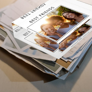 Best friends white BFF photo names Paperweight