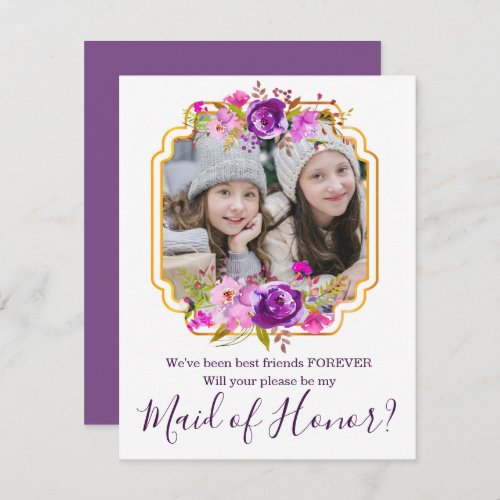 Best Friends Will You be My Maid of Honor Card