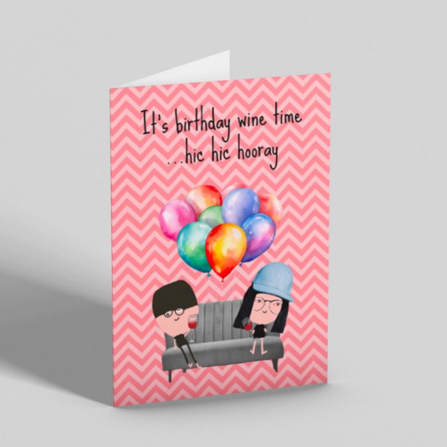Best Friends & Wine Birthday  Card (Creator Uploaded)