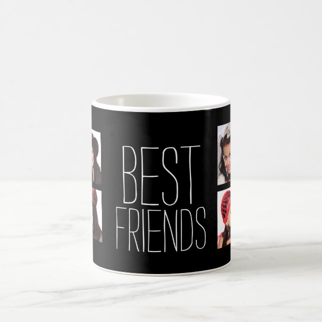 Best Friends with 8 Photos Coffee Mug (Center)