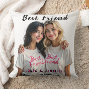 Best Friends With inspirational Quote Throw Pillow
