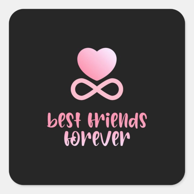 Best Friendship Forever Square Sticker (Front)