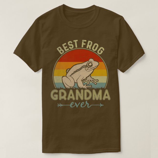 Best Frog Grandma Ever Retro Funny Mothers Day  T-Shirt (Design Front)