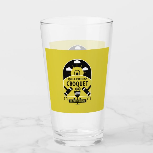 Best Funny Croquet Game Gifts Glass (Front)