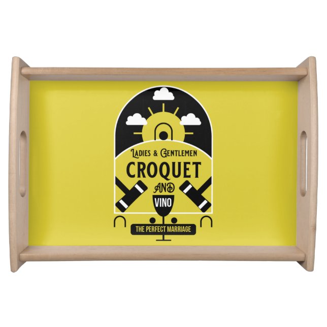 Best Funny Croquet Game Gifts Serving Tray (Front)
