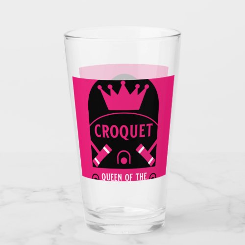 best funny croquet game player glass