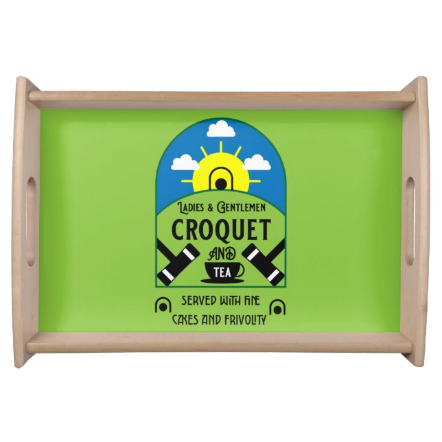Best Funny Croquet Game Serving Tray (Front)