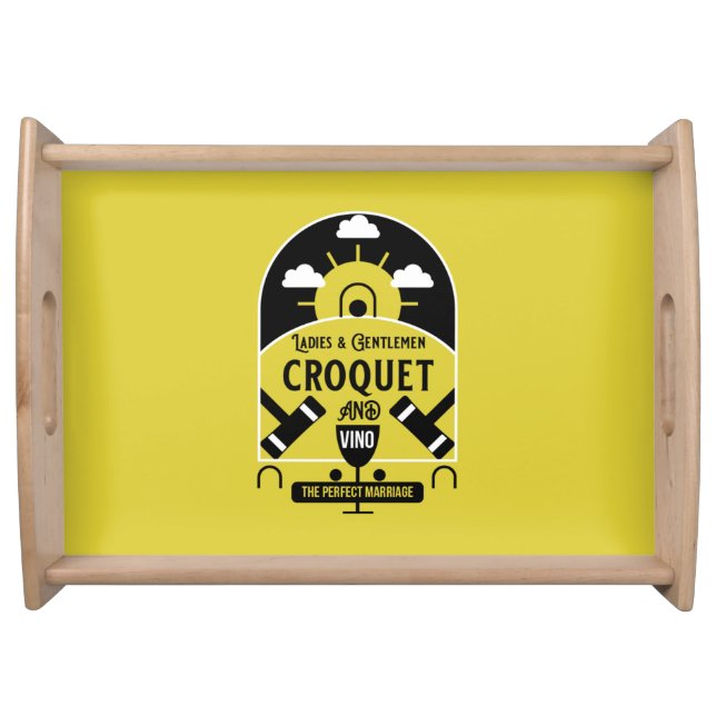 Best Funny Croquet Game Serving Tray (Front)