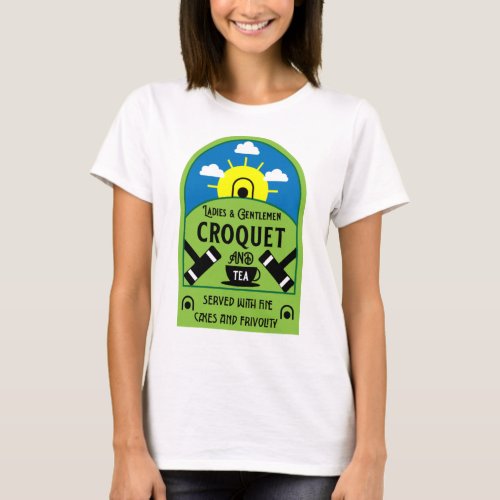Best Funny Croquet Game T_Shirt