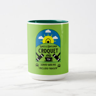 Best Funny Croquet Game Two-Tone Coffee Mug