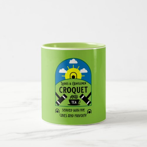 Best Funny Croquet Game  Two_Tone Coffee Mug