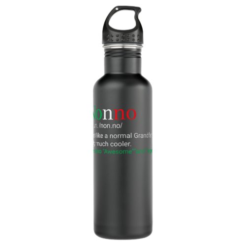 Best Funny Nonno Italian Grandfather Definition Gi Stainless Steel Water Bottle