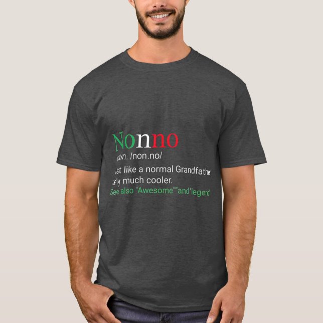 Best Funny Nonno Italian Grandfather Definition T-Shirt (Front)