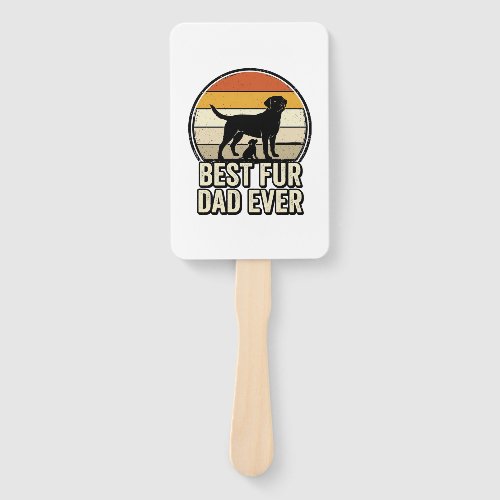 Best Fur Dad Ever Vintage Dog Dad Shirt Design_1 Hand Fan