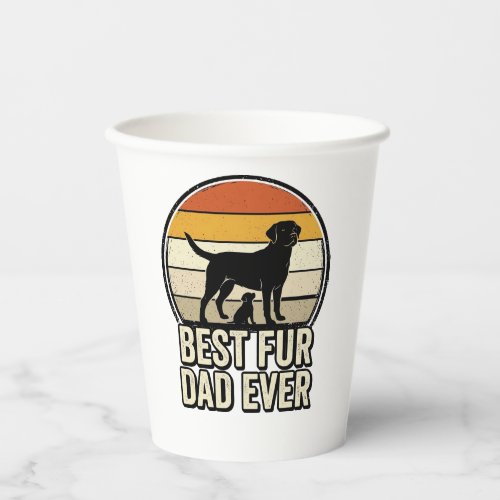 Best Fur Dad Ever Vintage Dog Dad Shirt Design_1 Paper Cups