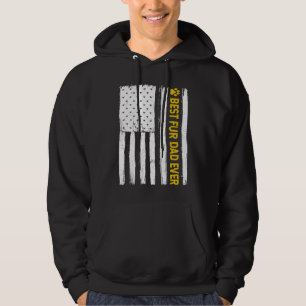 Best Fur Dad Ever Vintage Retro Dog and Cat Owner Hoodie