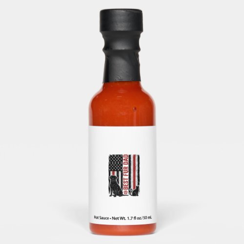 Best Fur Dad Vintage Flag Dog Cat Shirt Design_1 Hot Sauces