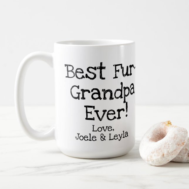 best fur-grandpa ever with picture coffee mug (With Donut)