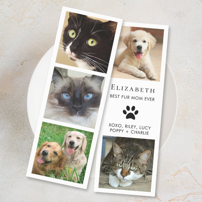 Best Fur Mom Photo Collage Bookmarks (Creator Uploaded)